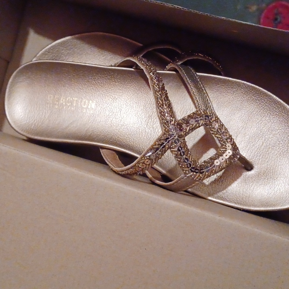 Rose gold sandals